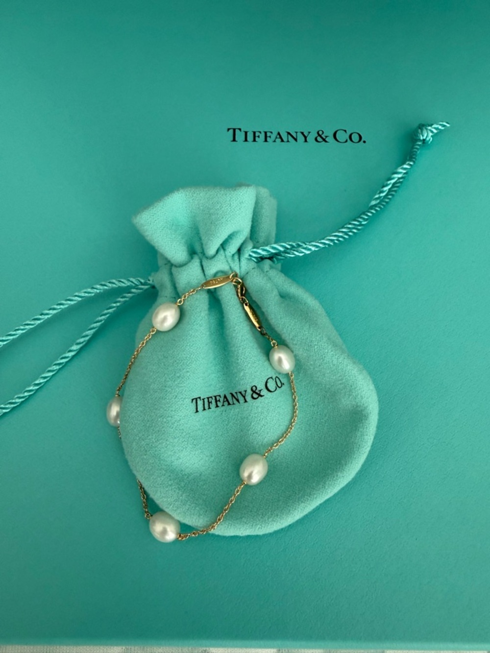 Tiffany & Co. 18k Gold Pearls by The Yard Bracelet Elsa Peretti